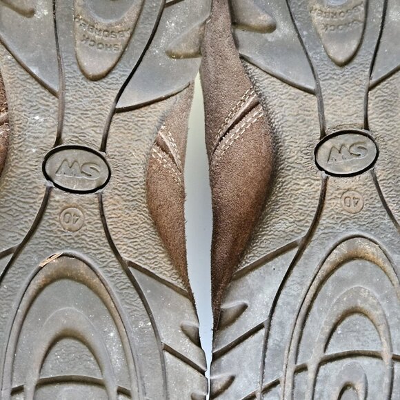 Sidewalk Mens Shoes US 8.5 Brazil 40 Brown Suede Wide Lace Up Casual NO INSOLES - Picture 13 of 16